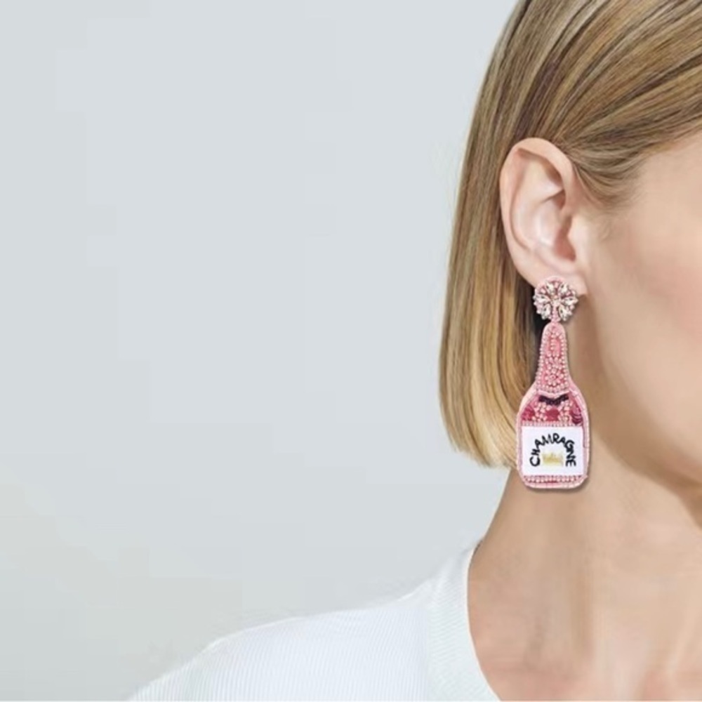 Women’s Pink Champagne Statement Earrings